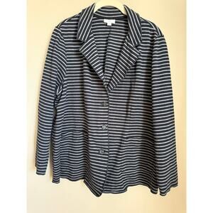 J. Jill Cotton Blend Lightweight Blazer Size XL Petite Academia Office Everyday